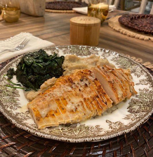 Cajun Chicken (Sous Vide) with Cauliflower Mash